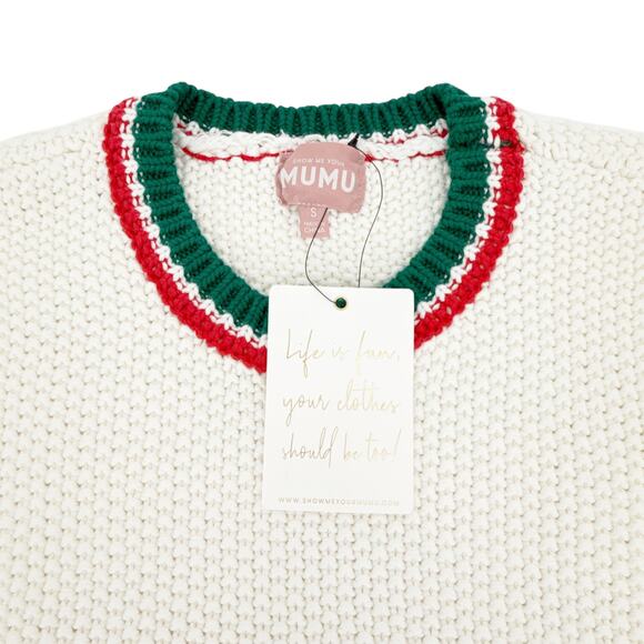 SHOW ME YOUR MUMU Only One Sweater in Festive Stripe S - Picture 6 of 12